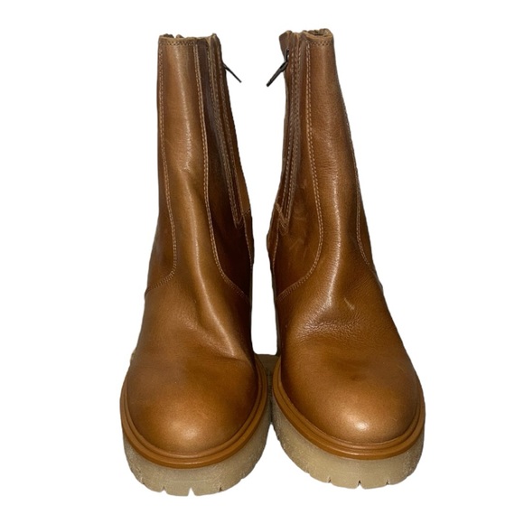 Free People l NIB James Chelsea Tan Leather Boots Size 38/8 - Picture 3 of 10